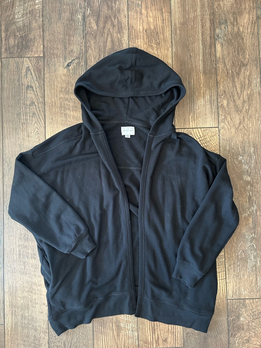American Eagle Outfitters Black Hooded Cardigan
